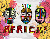 Desenho Tribos da África pintado por Danielii