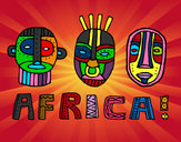 Desenho Tribos da África pintado por Luizzzz