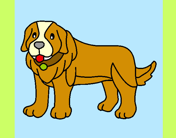 Desenho Cão pigmento pintado por victoriaa