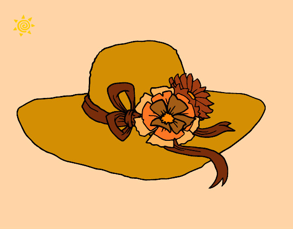 Desenho Chapéu por flores pintado por missmirim