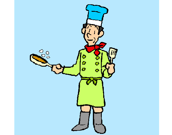 Desenho Cozinheiro a cozinhar  pintado por victoriaa