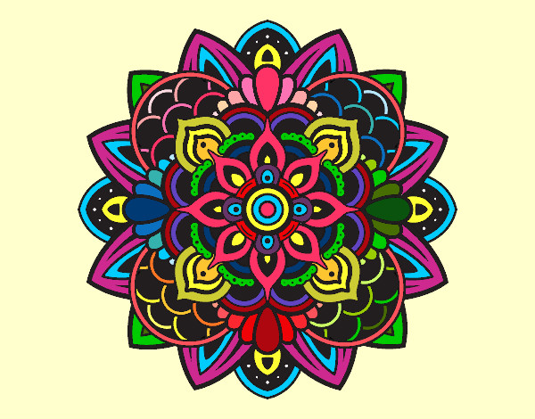 Desenho Mandala decorativa pintado por NDuenha