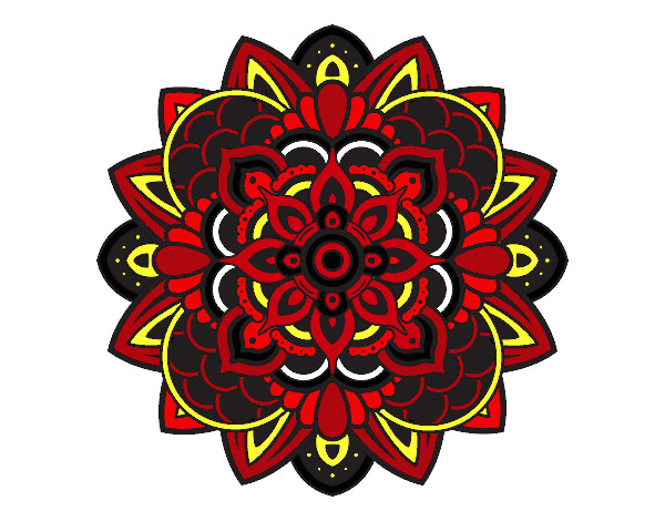 Desenho Mandala decorativa pintado por NDuenha