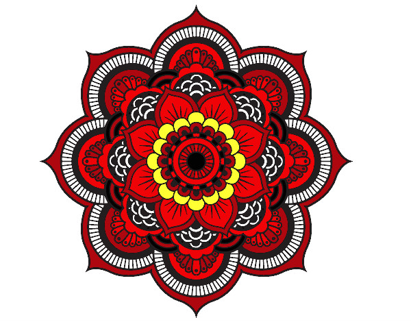 Desenho Mandala flor oriental pintado por NDuenha