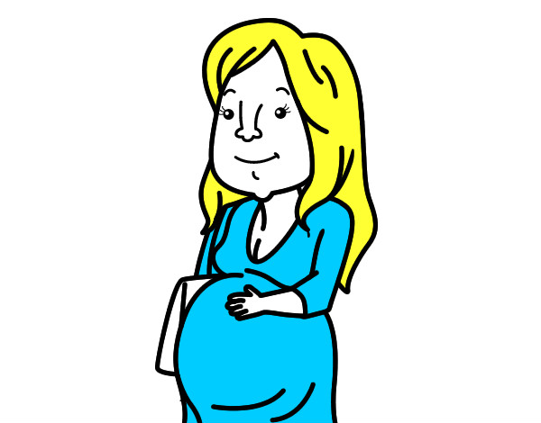 Desenho Mulher grávida pintado por Bhunna
