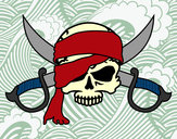 Desenho Símbolo pirata pintado por mari_d