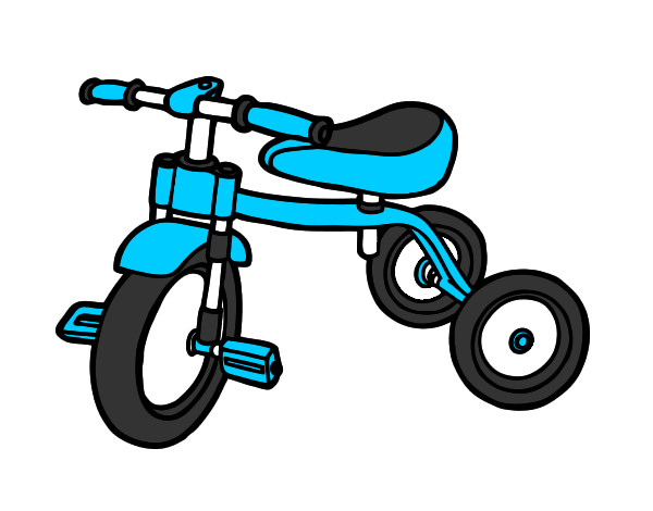 Desenho Triciclo para a crianças pintado por Bhunna