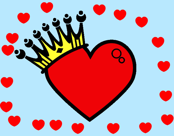 Desenho Coração com coroa pintado por lulima