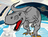 Desenho Dinossauro aborrecido pintado por Bruno57