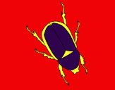 Desenho Escaravelho pintado por missmirim