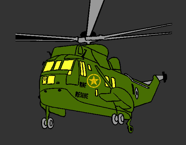 Desenho Helicoptero de resgate pintado por Bruno57