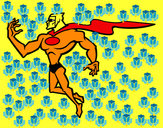 Desenho Super herói poderoso pintado por Bruno57