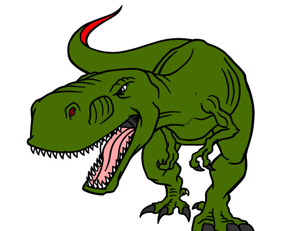 Desenho Tiranossaurus Rex aborrecido pintado por jailso
