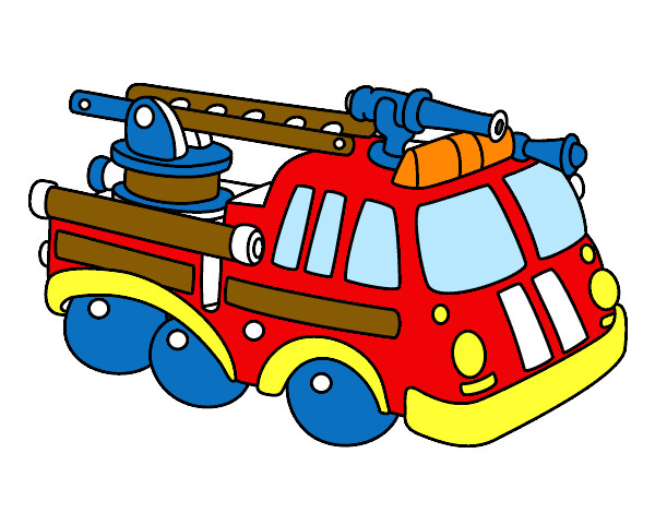 Desenho Carro de bombeiro pintado por Arthurt