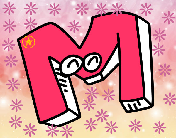 Desenho Letra M pintado por manuz