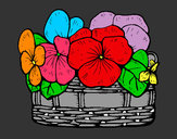 Desenho Cesta de flores 12 pintado por lulima