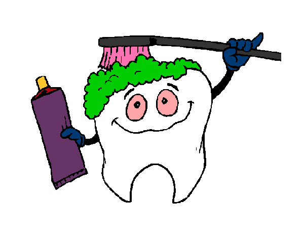 Desenho Dentes a serem limpos  pintado por anona