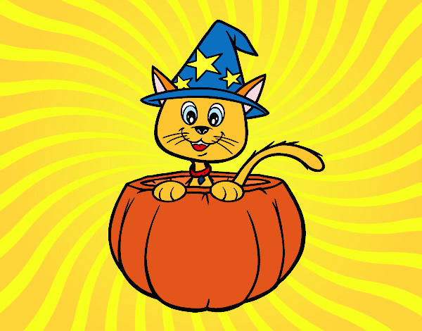 Desenho Gato do Halloween pintado por SABRINAS 