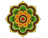 Desenho Mandala flor oriental pintado por Alkimya