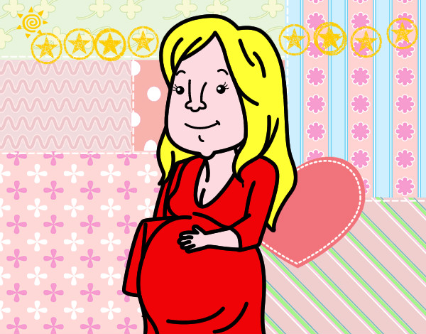 Desenho Mulher grávida pintado por roseluis