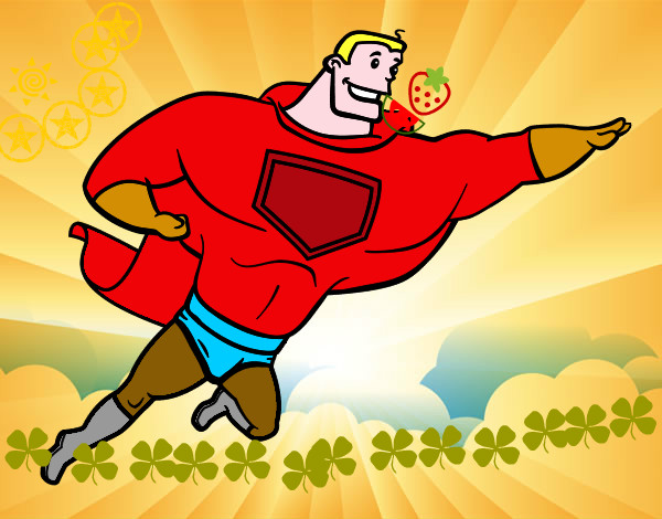 Desenho Super herói enorme pintado por roseluis