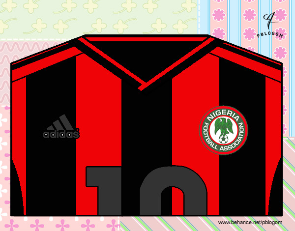 Desenho Camisa da copa do mundo de futebol 2014 da Nigéria pintado por jhonatan9