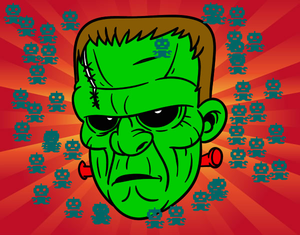 Desenho Cara de Frankenstein pintado por teresaa