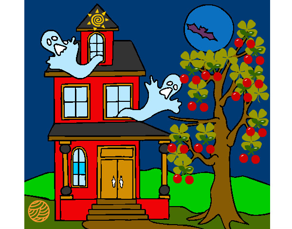 Desenho Casa do terror pintado por natielle