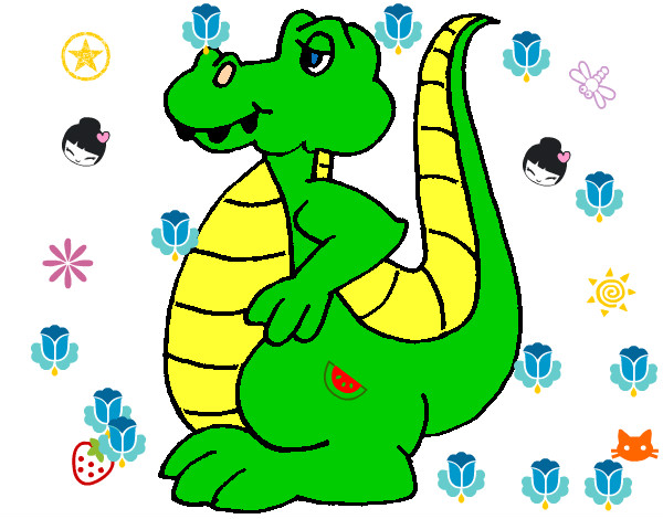 Desenho Crocodilo pintado por Lulucas29