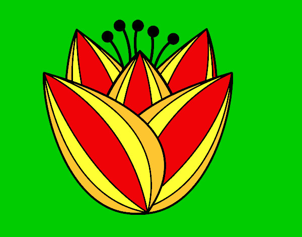 Desenho Flor de túlipa pintado por natielle