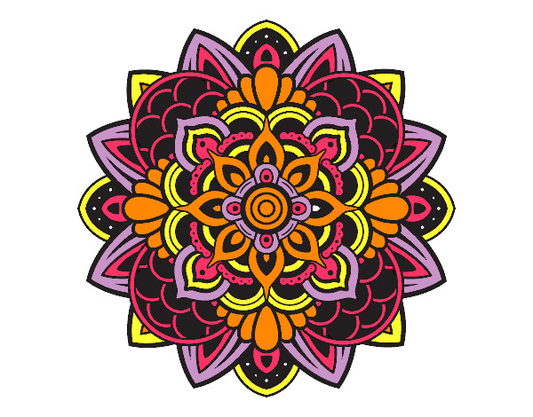 Desenho Mandala decorativa pintado por 132222