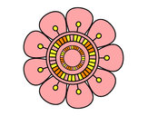 Desenho Mandala em forma de flor pintado por 132222
