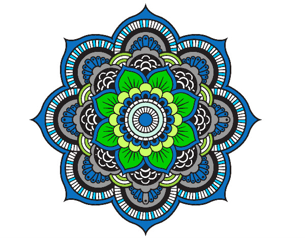 Desenho Mandala flor oriental pintado por 132222