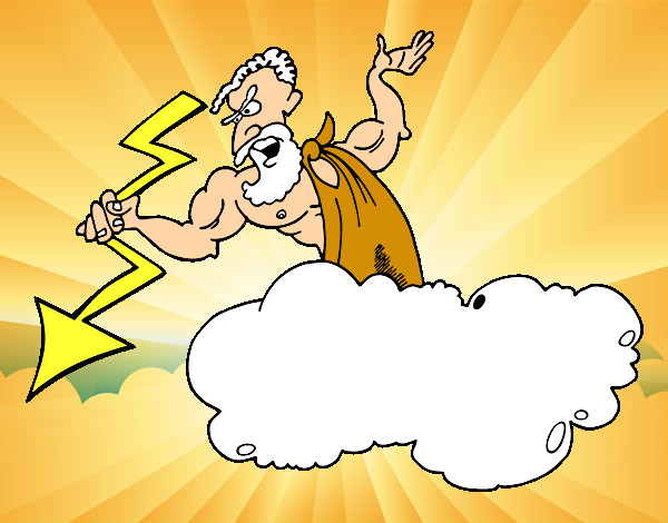 Desenho Zeus com um raio pintado por jhonatan9