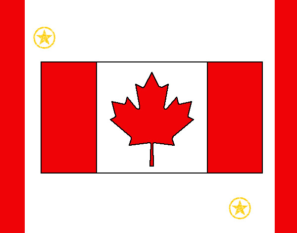 Desenho Canadá pintado por cassiane