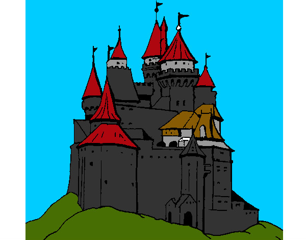 Desenho Castelo medieval pintado por rafa99