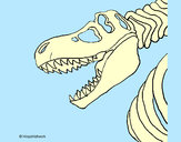 Desenho Esqueleto tiranossauro rex pintado por LEONARDOK