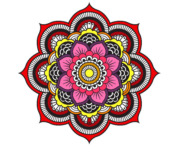 Desenho Mandala flor oriental pintado por hisiuzet