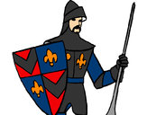 Desenho Cavaleiro da corte pintado por rafa99