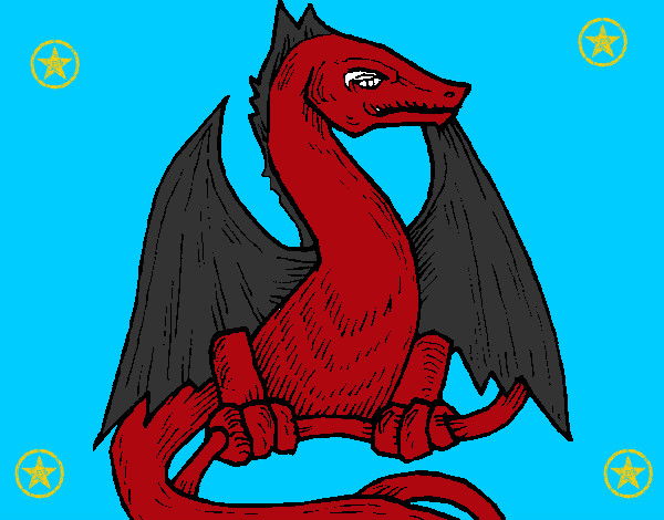 Desenho Dragão  2 pintado por rafa99