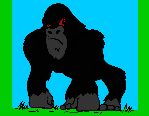 Desenho Gorila pintado por rafa99