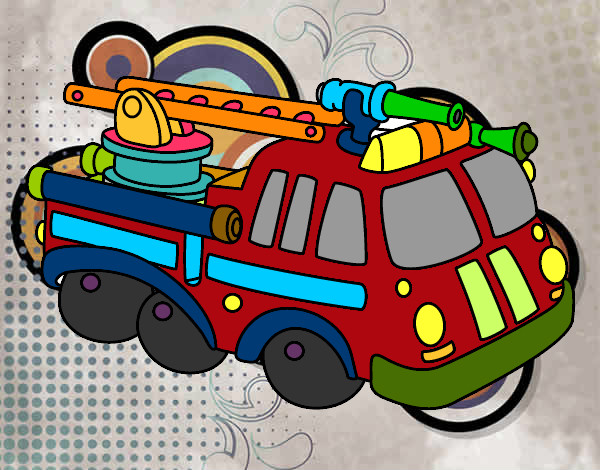 Desenho Carro de bombeiro pintado por sandramara