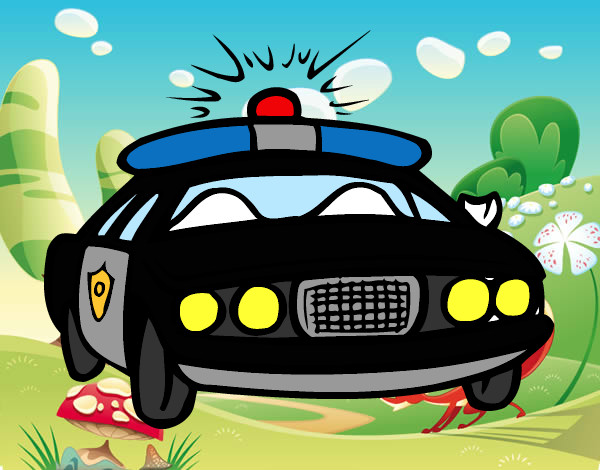Desenho Carro de polícia pintado por rafa99