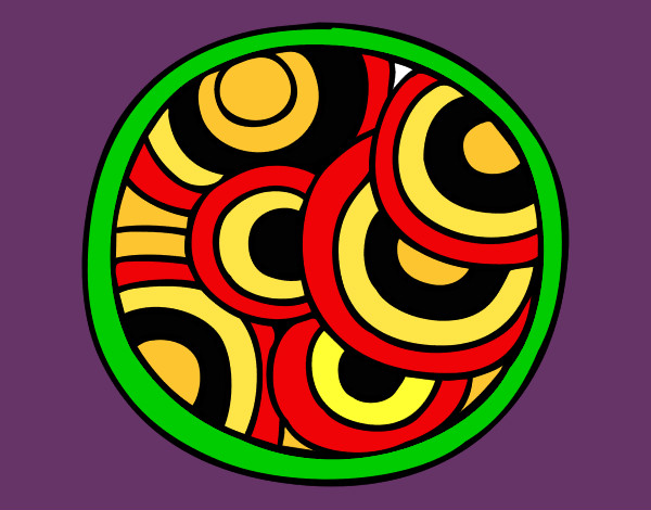 Desenho Mandala circular pintado por leocarvalh