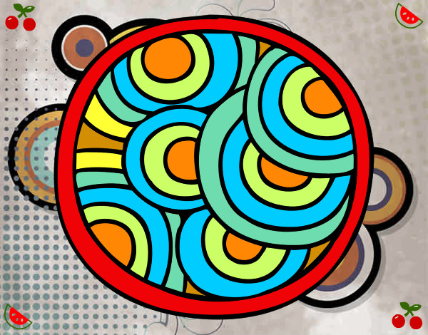 Desenho Mandala circular pintado por leocarvalh