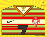 Desenho Camisa da copa do mundo de futebol 2014 de Portugal pintado por beatrizmir