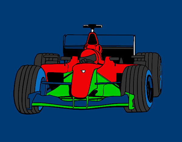 Desenho Carro de F1 pintado por Marcelino