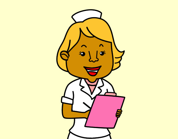Desenho Enfermeira a sorrir pintado por amanda23