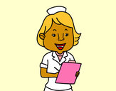 Desenho Enfermeira a sorrir pintado por amanda23