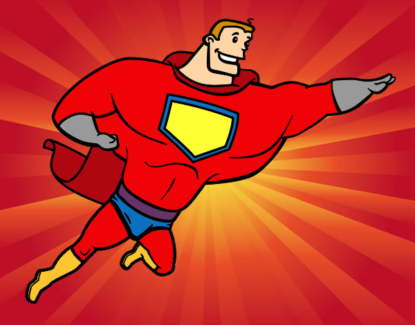 Desenho Super herói enorme pintado por beatrizmir